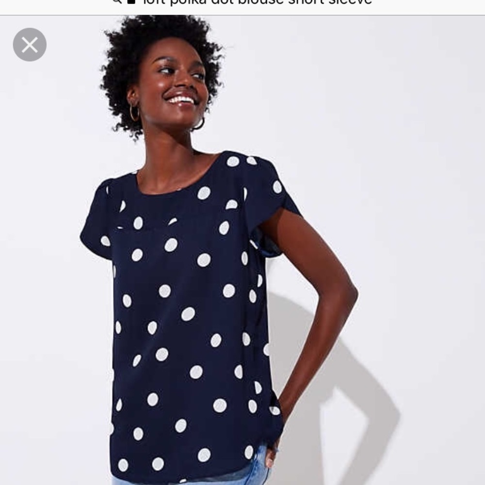 Loft polka dot blouse